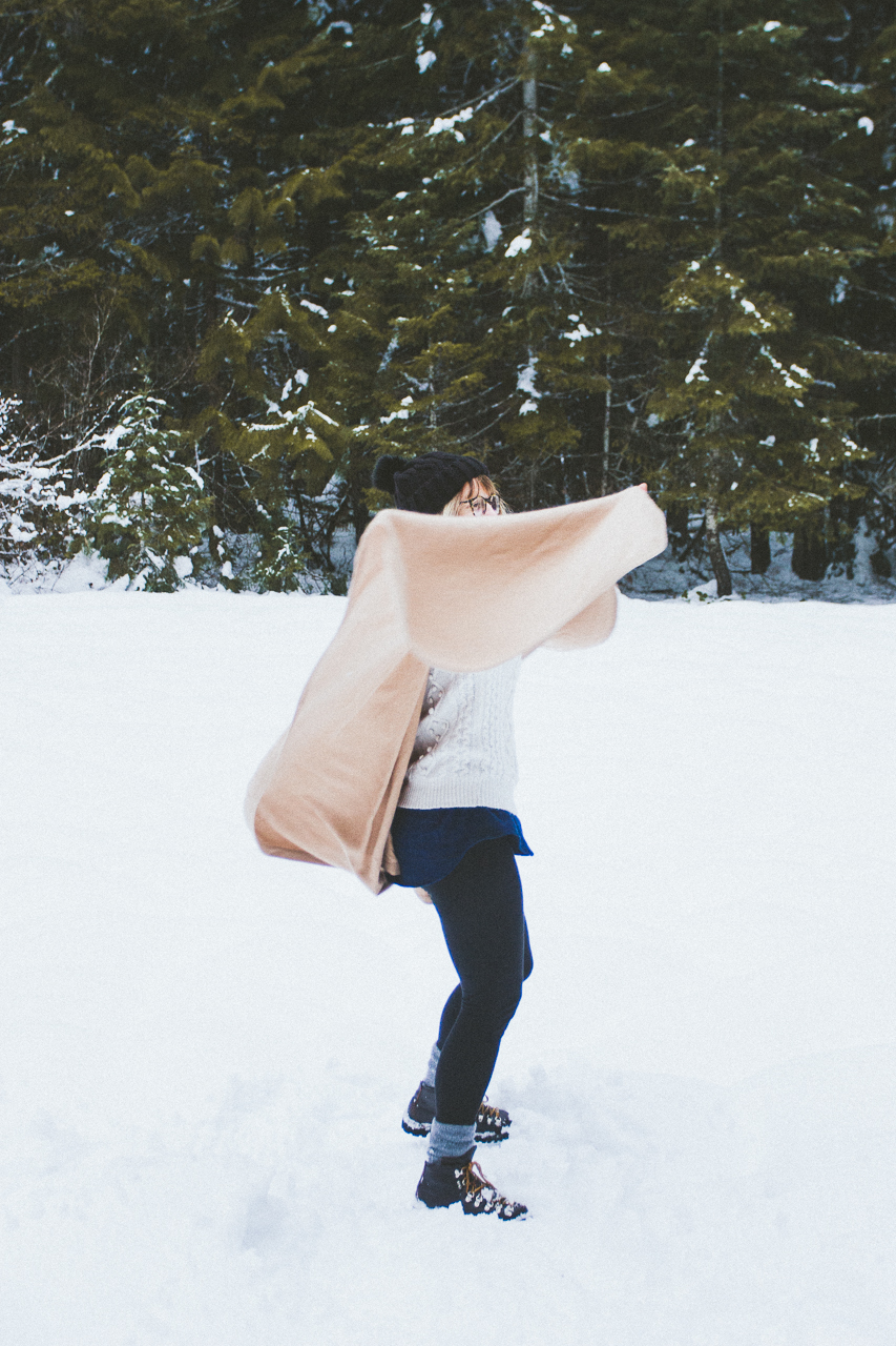 Washington forest snow day for Conscious by Chloé
