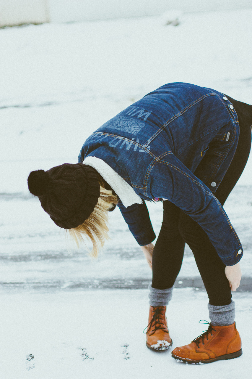 Pompom Look in the Snow by Conscious by Chloé