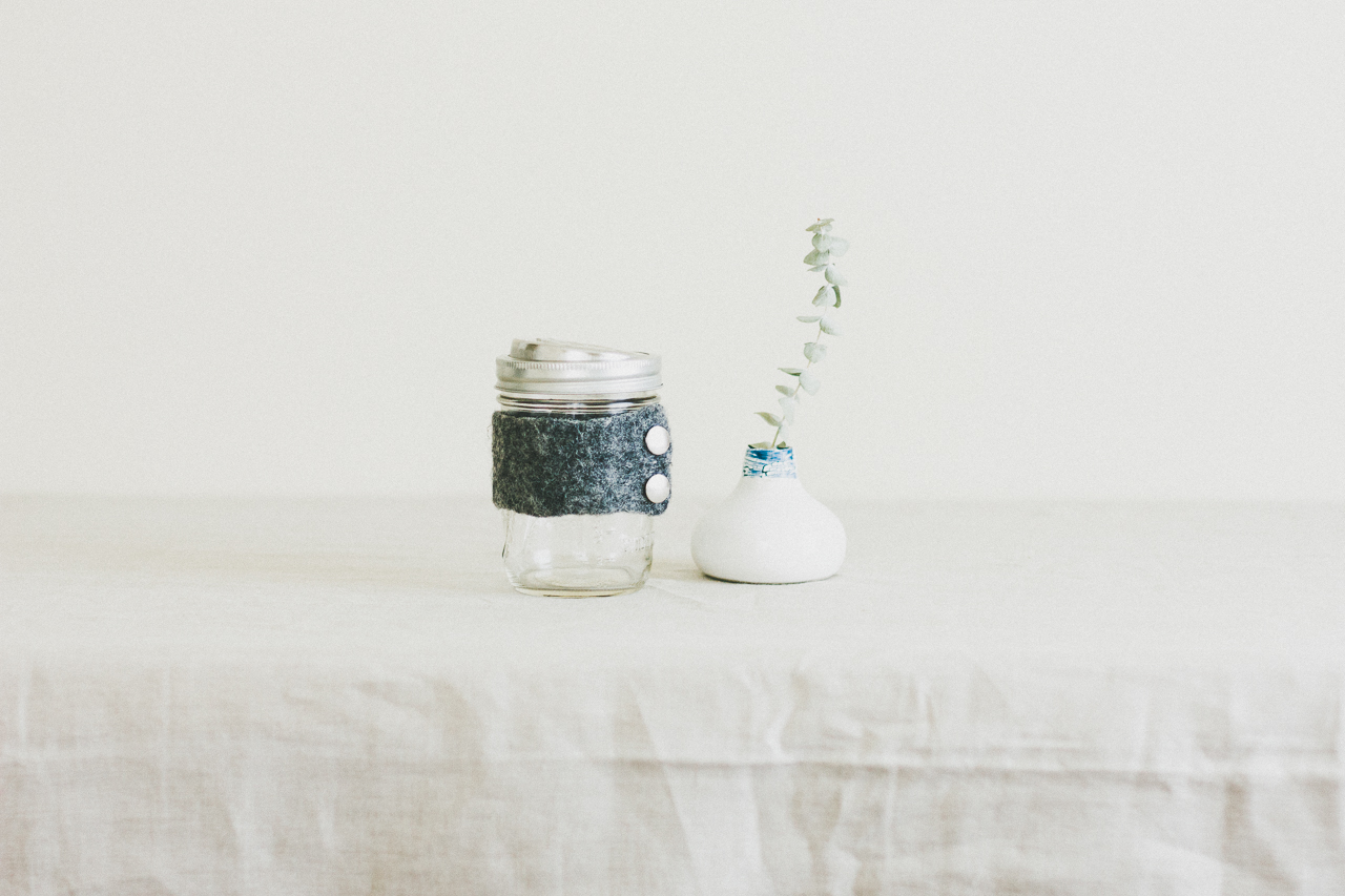 Mason Jar with Ecojarz Drink Top by Conscious by Chloé
