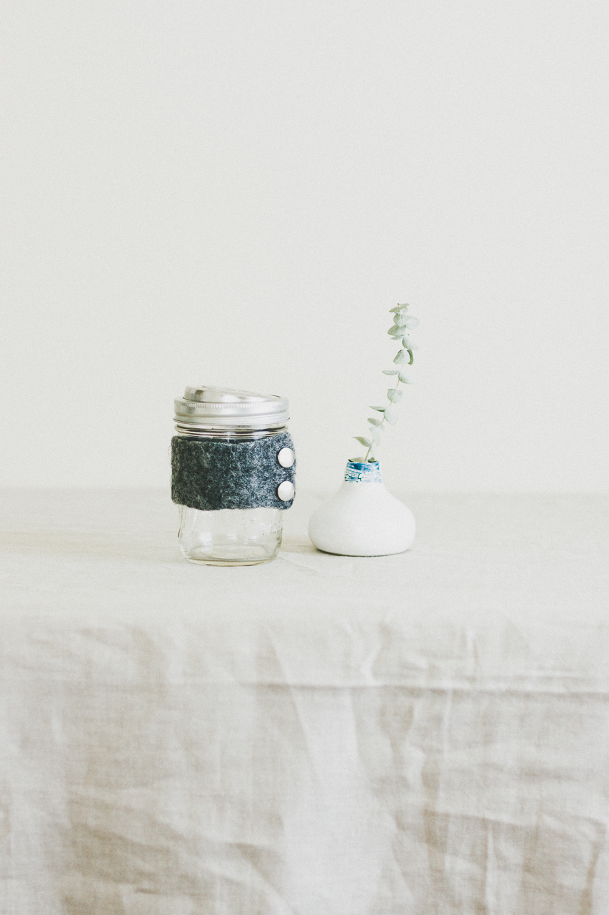 Mason Jar with Ecojarz Drink Top by Conscious by Chloé