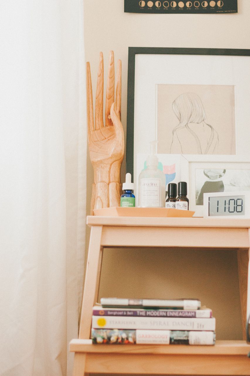 Stack of Books on Bedside Table by Conscious by Chloé