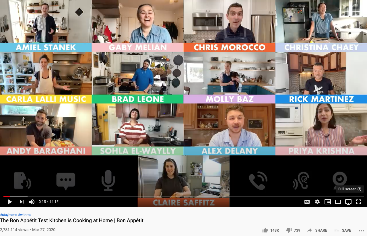 The Bon Appetit Test Kitchen Crew Working from Home by Conscious by Chloé