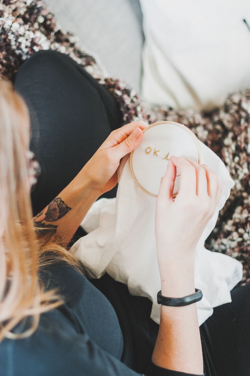 Embroidered Letters T-Shirt Tutorial by Conscious by Chloé
