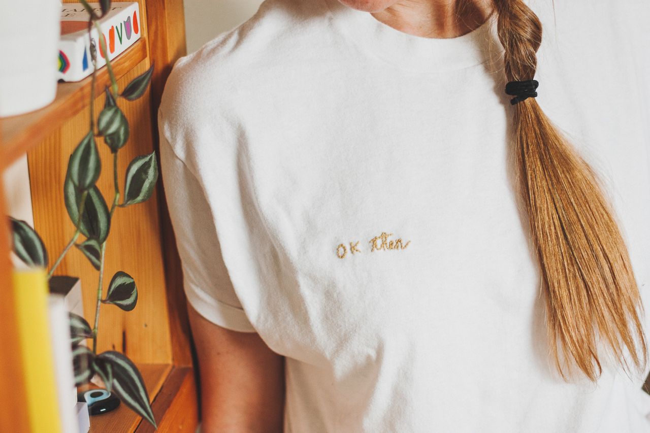 Embroidered Letters T-Shirt Tutorial by Conscious by Chloé