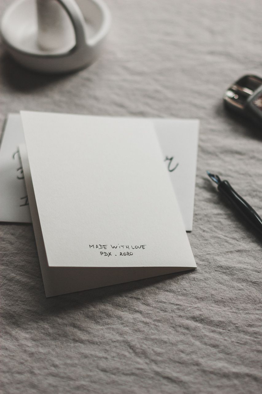 Handmade Calligraphy Watercolor Cards by Conscious by Chloé