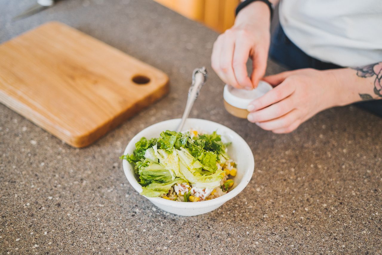 Salad Making Zero Waste Portland Oregon