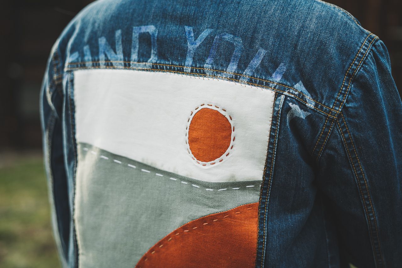 Patchwork Quilted Back Denim Jacket by Conscious by Chloé
