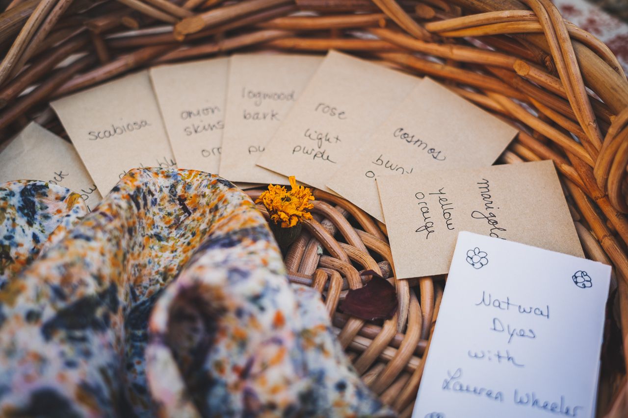 Natural Bundle Dyeing a Silk Scarf with Lauren Wheeler of Vive Textiles