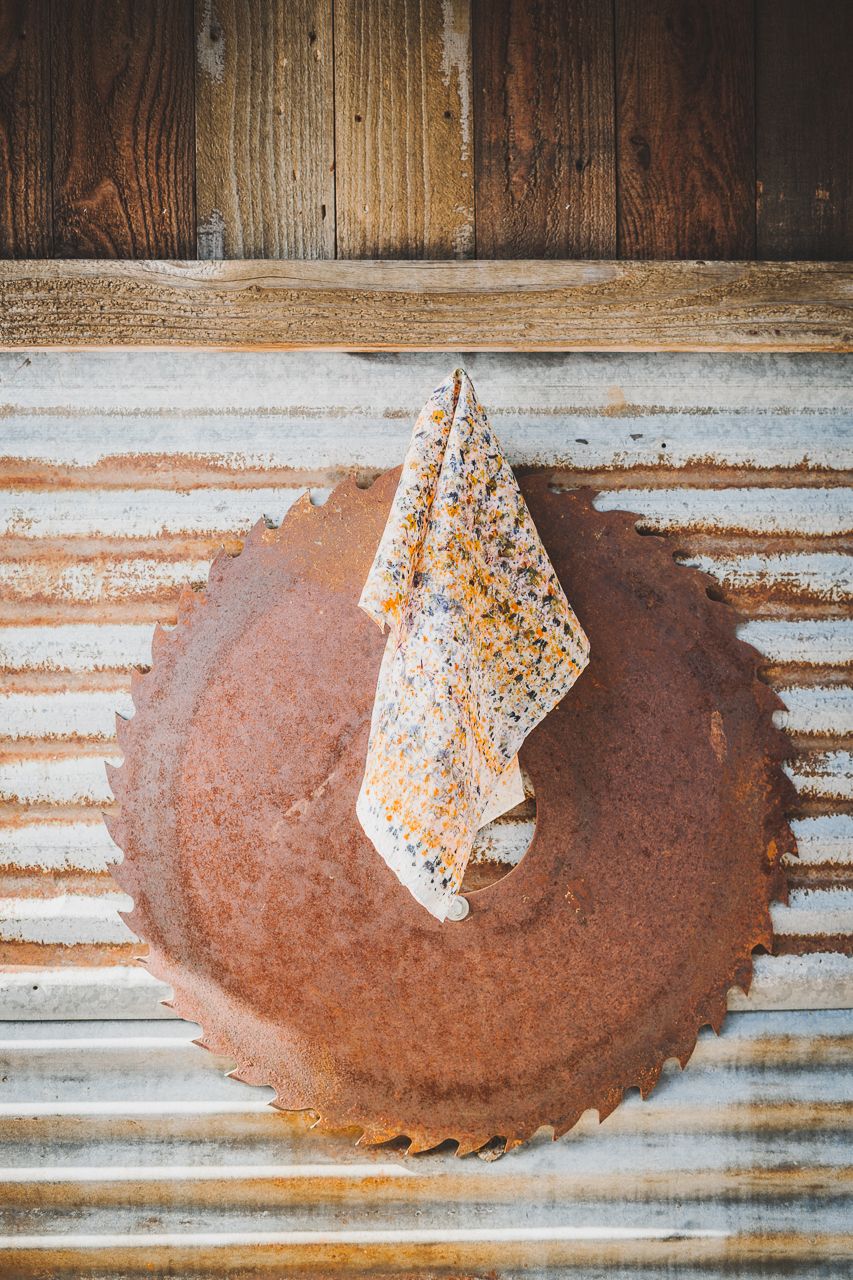 Natural Bundle Dyeing a Silk Scarf with Lauren Wheeler of Vive Textiles