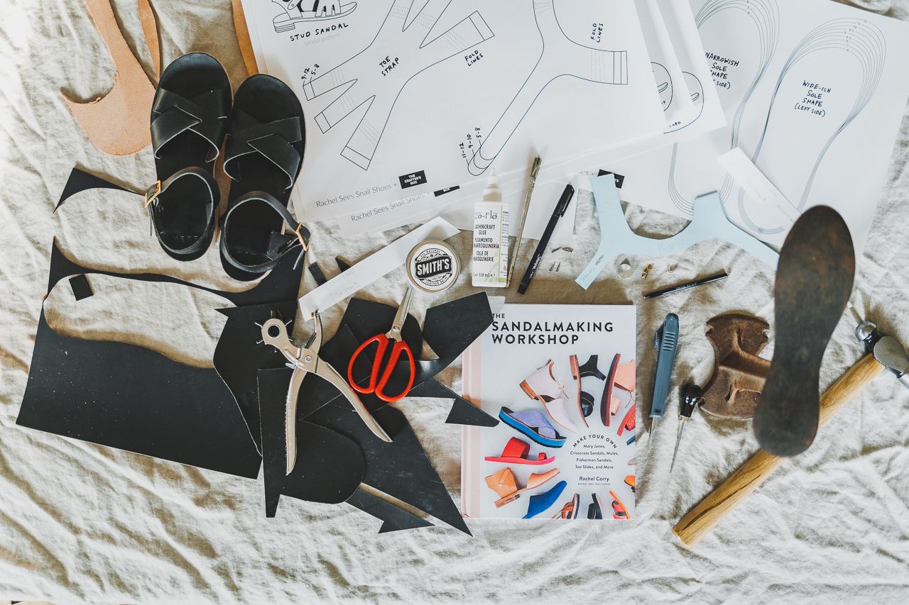 Leather Sandalmaking Workshop Kit with Rachel Sees Snail Shoes and The Crafter's Box by Conscious by Chloé