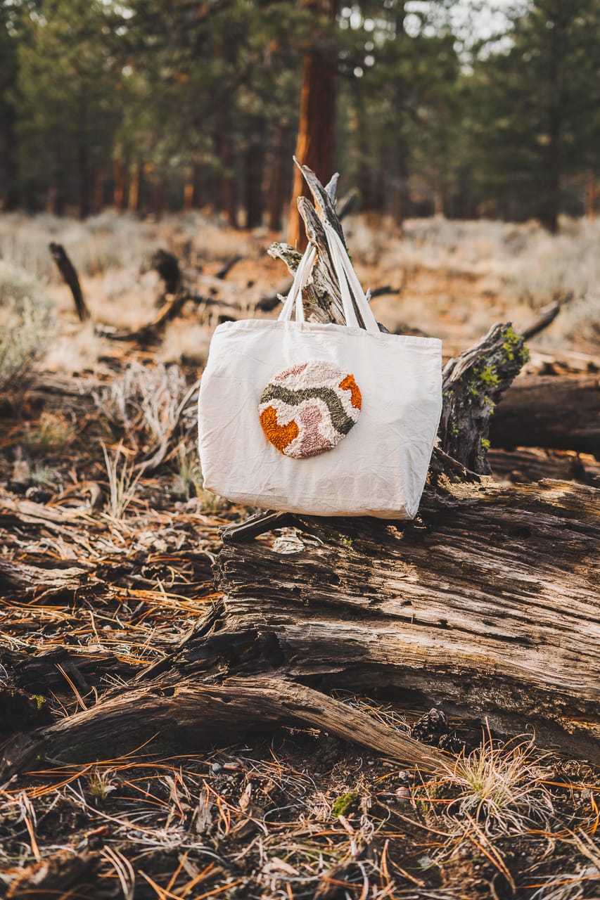 Personalized Punch Needle Tote Bag by Conscious by Chloé