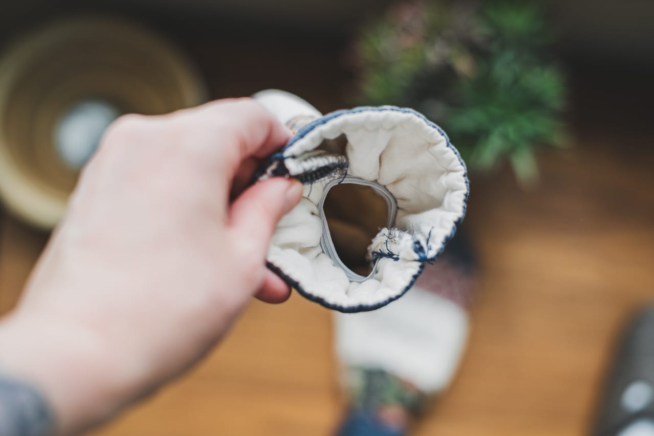 Thrifted Quilt Elastic Wrist Mittens DIY by Conscious by Chloé